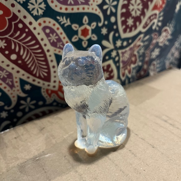 Mosser sitting cat - opalescent crystal glass - Picture 2 of 5